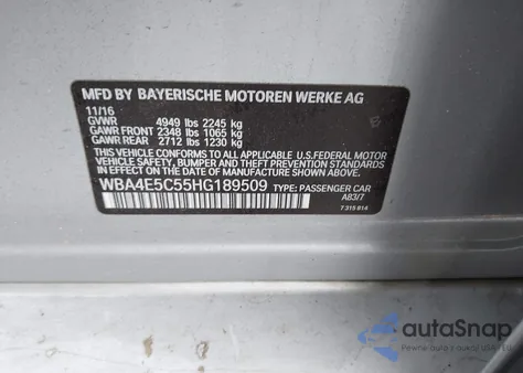 2017 BMW 440I Gran Coupe xDrive из США, поврежденный, VIN WBA4E5C55HG189509